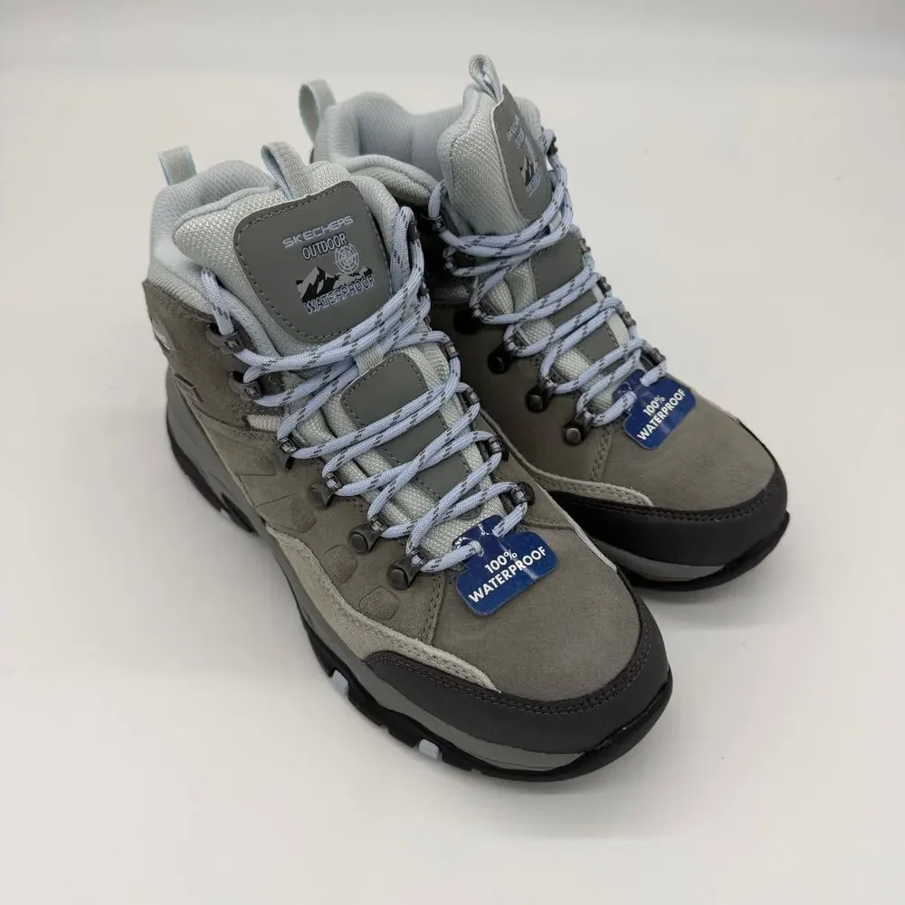 Skechers Hiking Boots Trego Rocky Mountain Gray Women sz 7.5 NEW WO Box
